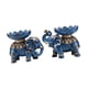 thumbnail image 5 of Figuras de elefantes en pareja con bandeja de frutas, adorno de Feng Shui, colección de escritorio decorativa para el hogar, pieza decorativa multifun Azul, 5 of 8
