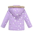 thumbnail image 5 of Wancir Girl's Winter Jacket Long Puffer Coat Fleece Outerwear Jacket with Hood Water Resistant, 5 of 7