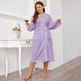 thumbnail image 2 of LAICAIW Waffle Knit Robes for Women Soft Unisex Lightweight Spa Bathrobe Absorbent Quick Dry Shower Robe for Men, 2 of 6