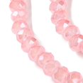 thumbnail image 3 of 20 strand Baking Electroplate Glass Beads Strands AB color Faceted Round Pink 4x3mm Hole: 1mm 110~115pcs/strand 39~40cm, 3 of 4
