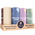 thumbnail image 1 of Toallas de papel Betterway Bamboo Natural Brown, 8 rollos, 2 capas, 1 of 7