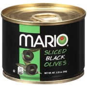 Mario Sliced Black Olives, 2.25 oz, 6 Pack