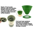 thumbnail image 3 of Embudo de café reutilizable para el hogar, de silicona, con filtro antigoteo, reversible, plegable, juego de 2 piezas, color negro, 3 of 5