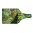 thumbnail image 2 of Tree Cutting Board, Forest in Autumn Green Nature Deciduous Foliage Growth Eco, Decorative Tempered Glass Cutting and Serving Board, Wine Bottle Shape, Dark Brown Pale Green, by Ambesonne, 2 of 5