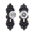 thumbnail image 1 of Paquete de 2 pomos de puerta vintage CEYMIO Crystal Glass Bronze, 1 of 7