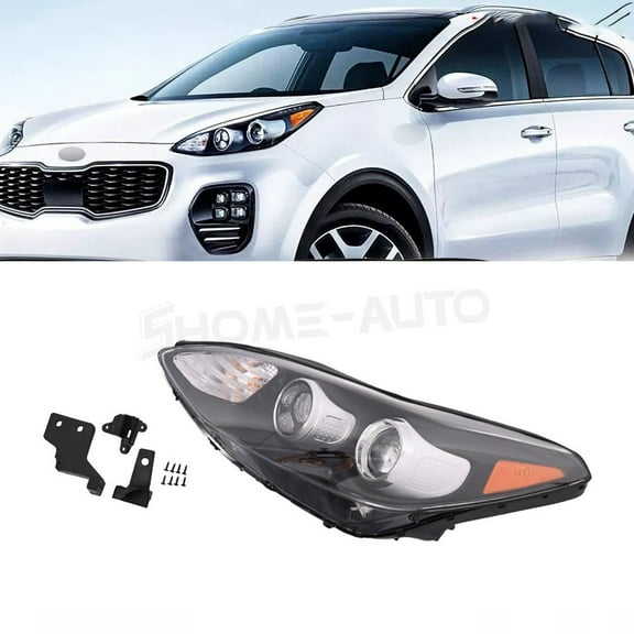 Headlight Assembly Fits For Kia Sportage 2017 2018 2019 2022 Left Side Halogen With LED DRL