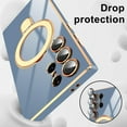 thumbnail image 4 of Dteck Screen Protector Case for Samsung Galaxy S24 Ultra,Magnetic Plating TPU Case Lens Camera Protector Mag-Safe Invisible Stand Shockproof Back Cover,Lightblue, 4 of 9