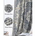 thumbnail image 3 of Beige Blue Boho Blackout Curtains for Bedroom Living Room Darkening Curtains 54 Inch Long Medieval Vintage Ethnic Floral Abstract Short Curtain for Small Window Treatment Grommet Drapes 52"x54"x2, 3 of 9