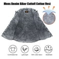 thumbnail image 5 of Dream Apparel Men's Biker Cuttoff Vest Denim/Cotton Shirt with Vintage and Frayed Sleeveless Look 2 Front Pockets, 5 of 7