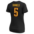 thumbnail image 3 of Women's Jayden Daniels Black Washington Commanders Plus Size Fair Catch Name & Number Scoop Neck T-Shirt, 3 of 3