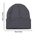 thumbnail image 3 of Solid Color Knit Beanie, Stretchable Winter Cap, Unisex Acrylic Stocking Hat, All-Season Beanie, Outdoor Sports Cap, Casual Everyday Beanie, Soft Stretch Knit Hat - Dark Gray, 3 of 5