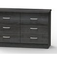 thumbnail image 4 of Home Furniture DD & PAM 6 Drawer Engineered Wood Bedroom Dresser Gray, 4 of 5