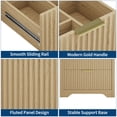 thumbnail image 5 of Fluted Bathroom Vanity with Sink, Farmhouse Freestanding Bathroom Cabinet with Ceramic Sink, 2 Drawers & Flip-Down Drawer Storage, Modern Bath Vanity, Easy Assembly, 5 of 9