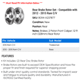 thumbnail image 2 of Rear Brake Rotor Set - Compatible with 2012 - 2015 Ram C/V 2013 2014, 2 of 2