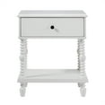 thumbnail image 6 of Vivienne Walker Edison Easy Assembly Solid Wood Spindle 1-Drawer Nightstand - White, 6 of 13