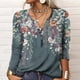 thumbnail image 1 of Blusas casuales de manga larga para mujer Awdenio, liquidación, blusas ajustadas con botones y estampado informal de manga larga para mujer, 1 of 5