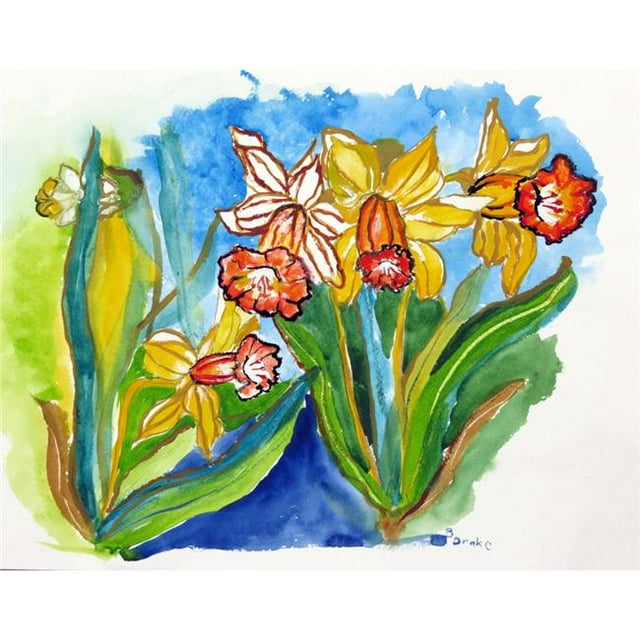 Betsy Drake DM542 18 x 26 in. Daffodils Floor Mat