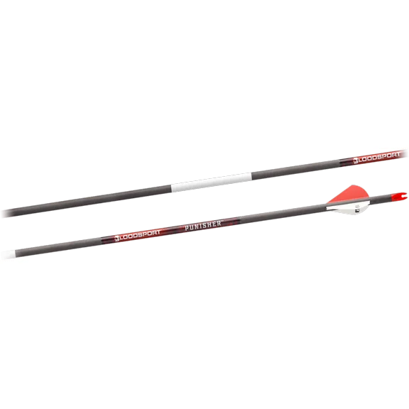 BLOODSPORT ARCHERY PUNISHER™ BARE SHAFT 500 SPINE (12 PACK)