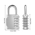 thumbnail image 2 of Less Than 5 Faucets Locks Combination Padlock 4 Digit Re Settable Padlocks for Gate Home Office Gym Locker Toolbox Storage Box Silver, 2 of 3