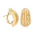 thumbnail image 3 of Ross-Simons Italian 18kt Yellow Gold Grooved Earrings, Women's, Adult, 3 of 7
