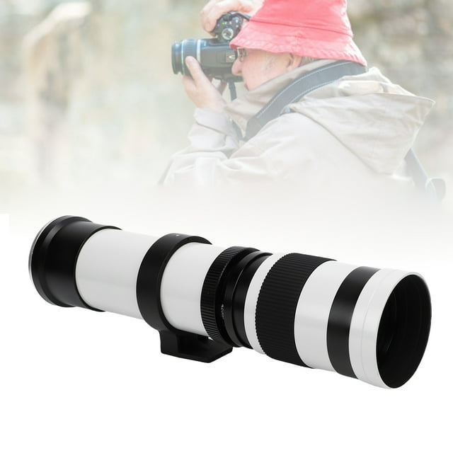 Lente de teleobjetivo de 420-800 mm, lente de zoom de teleobjetivo manual f8.3 Aperta para la vida Silvestre Fotografía de Luna, para cámaras sin espejo