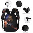 thumbnail image 3 of Future Backpack  Rapper 17 Inch 3 Piece Set with Insulated Lunch Bag and Pencil Case, Bookbag Laptop Backpack Cartoon Durable Lightweight Casual Backpack, 3 of 8