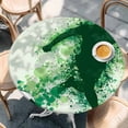 thumbnail image 4 of Football Round Tablecloth 55-60 Inch Round Fitted Table Cloth with Elastic Edge, Green Player Silhouette Soccer Sports Waterproof Table Cover Protector for Outdoor Picnic Party Dining, 4 of 9