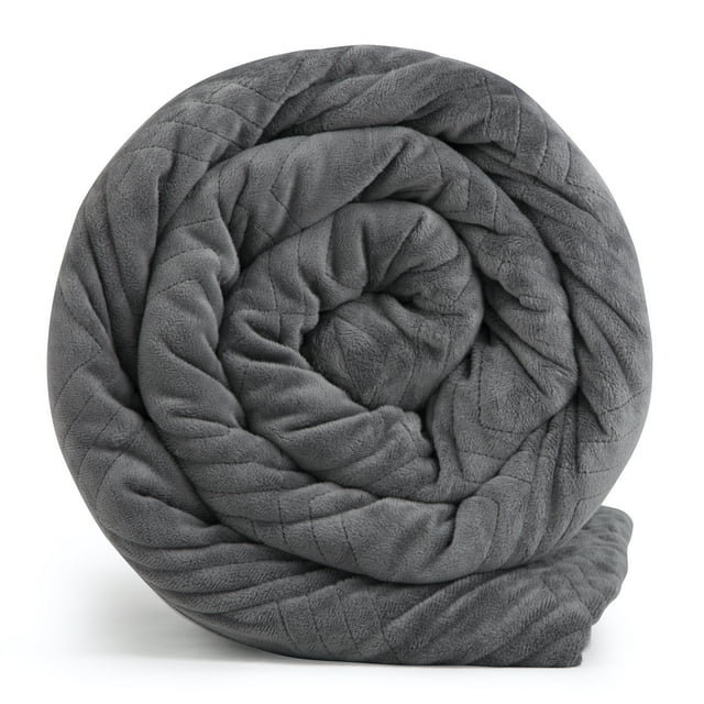 Hush Classic Couverture Pondérée 20 lb. Jumeau 60 Po x 80 Po avec Housse de Couette, Gris