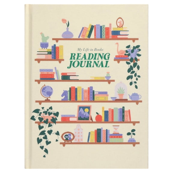 Pen+Gear Reading Journal, Bookshelf Design, 6” x 8”, 160 Pages