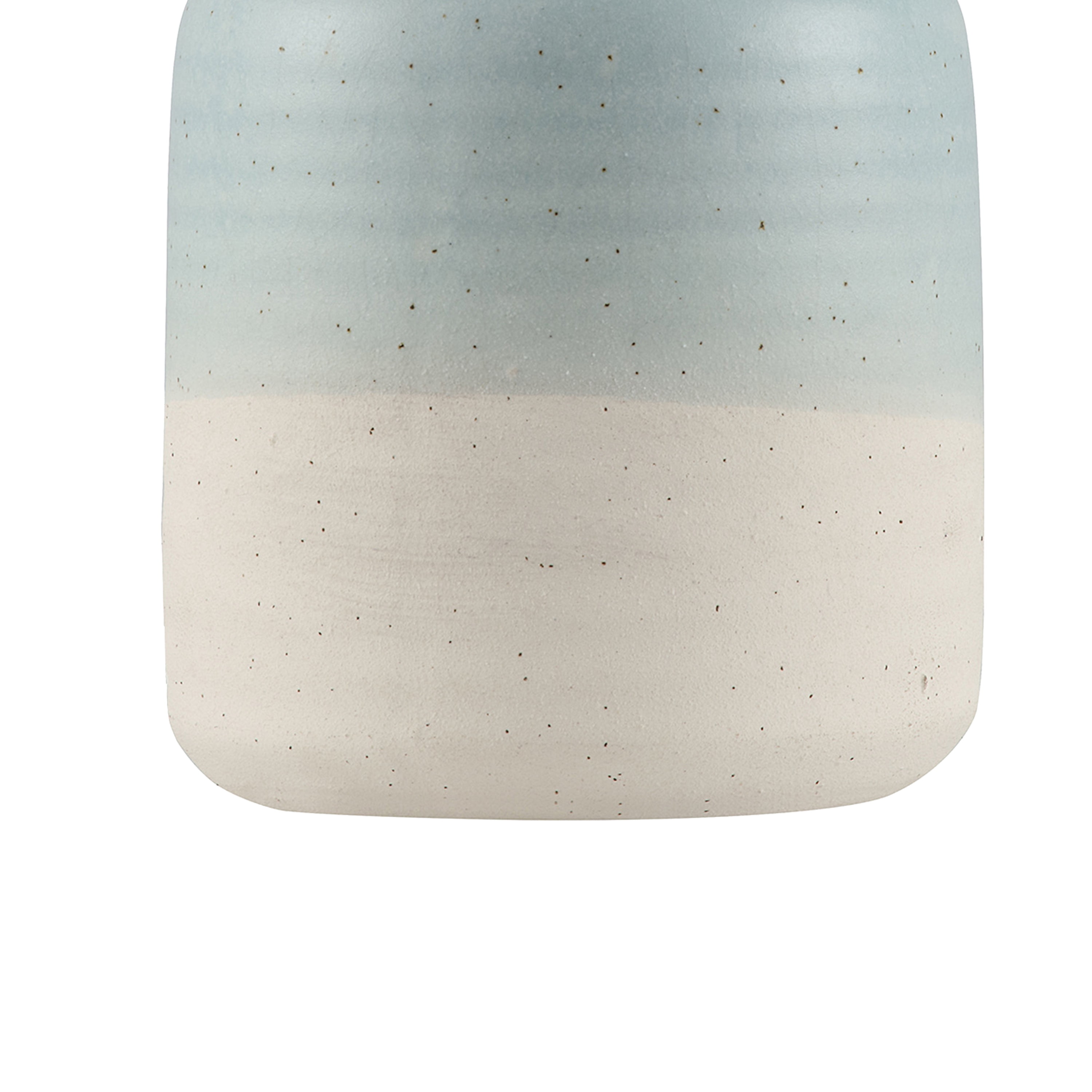 Mainstays 12.75" 2-Tone Blue & Cream Ceramic Mini Lamp with White Shade