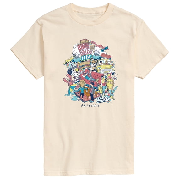 Friends - Animated Icon Collage Short Sleeve Graphic T-Shirt