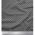 thumbnail image 1 of Soimoi Black Cotton Jersey Fabric Scales Geometric Printed Fabric 1 Yard 58 Inch Wide, 1 of 3