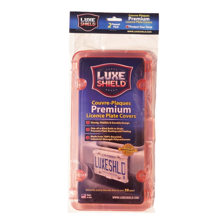 Lagu™️ Pink Luxe Shield Frames Luxe Shield, Premium Pink License Plate Covers (2-Pack) incl  main image 3