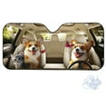 thumbnail image 3 of FORUDESIGNS Corgi Dog Print Car Windshield Sunshade, Heat UV Protection Visor, Foldable Auto Front Window Sun Shade for Small Sedans, Mini SUVs, Hatchbacks (57.1"×27.4"), 3 of 7