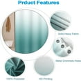 thumbnail image 5 of Teal Blue Shower Curtain Set with Hooks Modern Ombre White Blue Shower Curtains for Bathroom Stall RV Solid Boho Waterproof Fabric Shower Curtain 36x72inches, 5 of 6
