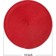 thumbnail image 2 of AHHFSMEI Round Braided placemats set of 4 Woven Heat Resistant Non-Slip Kitchen Table Mats 15 inch, Red, 2 of 5