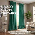 thumbnail image 2 of SNITIE Velvet Curtains 2 Panels, Thermal Insulated Rod Pocket Curtains, Soft Privacy Light-Filtering Velvet Drapes for Bedroom Living Room, 2 of 7