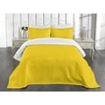 thumbnail image 3 of Ambesonne Modern Quilted Bedspread Set 3 Pcs, Abstract Ivy Leaf Buds, King Size, Yellow, 3 of 5