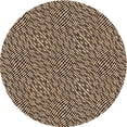 thumbnail image 1 of Ahgly Company Machine Washable Indoor Square Transitional Black Brown Area Rugs, 3' Square, 1 of 7