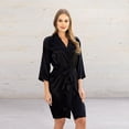 thumbnail image 2 of TESSO HOME Bata de Satín Negra para Mujer – Elegancia y Comodidad con Estilo Ligera, 2 of 2