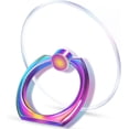 thumbnail image 1 of Queilt （1PCS Colorful Ring)Transparent Clear Phone Ring Grips Holder Kickstand, Finger Ring Stand for Cell Phone Tablet Case Accessories Round, 1 of 4