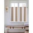 thumbnail image 6 of Tier Curtains 45 Inches Long, Khaki White Ombre Window Treatment Curtain Drapes, Modern Abstract Art Farmhouse Gradient Small Curtain Drapes for Bathroom Laundry Room, 27.5"x45", 2 Panels, 6 of 7