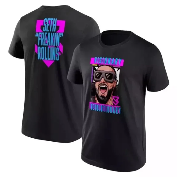 WWE Seth Rollins Black T-Shirt , Visionary Revolutionary