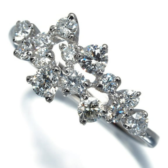 Women's Cluster Diamond Wedding Ring, 2.2 Ct Simulated Round Cut Diamond, 14K White Gold Plated, Pave Set Solitaire Engagement Ring, Minimal Daily Wear Diamond Ring, Simple Proposal Anniversary Ring