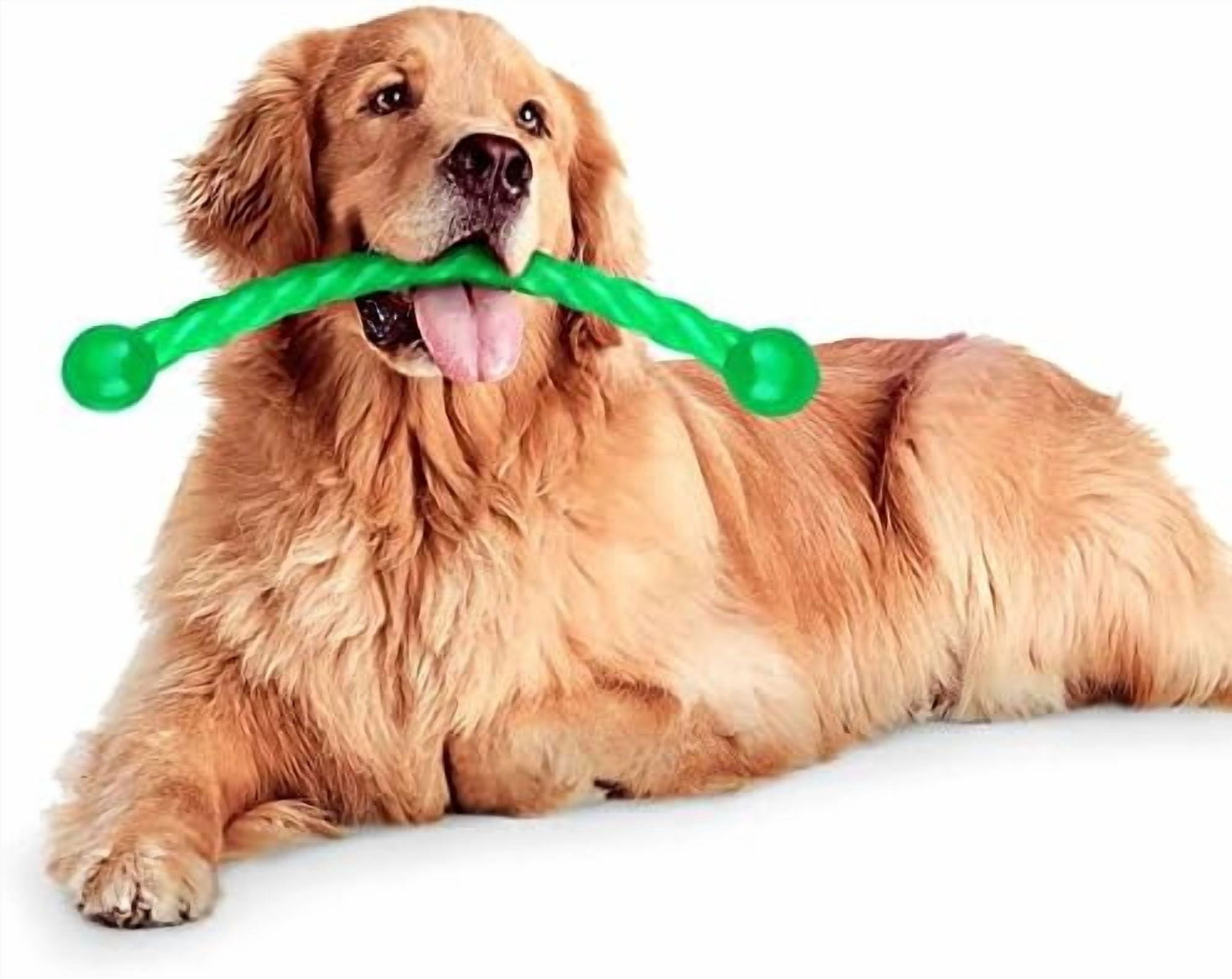 Dog Chew Toys 19'' Long for Medium/Large Dogs Aggressive Chewers, Rubber Dog Rope Toys Knot Teething Toys Almost Indestructible