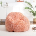thumbnail image 1 of Faux fur bean bag chair - high-density foam, plush armrest design, leisure seating para all ages, great para reading, gaming, y relaxing, 1 of 6