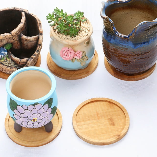 YAOMOBB Support de Pot de Plante Base Épaissie Plateau de Soucoupe de Plante Base Épaissie Résistant au Vieillissement et à la Rouille Grands Plateaux Ronds pour Plantes d'Intérieur