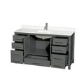 thumbnail image 5 of Wyndham Collection Wcs141460s-Qtz-Unsmxx Sheffield 60" Free Standing Single Basin Vanity, 5 of 7