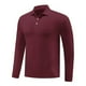 thumbnail image 2 of Blusa y camisa de manga larga con cuello vuelto para hombre, color liso, informal, elástica, deportiva, con botones, blusa de manga larga con cuello vuelto para hombre, tops de poliéster para hombre, 2 of 5