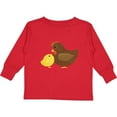 thumbnail image 3 of Inktastic Hen and Chick Farm Animals Boys or Girls Long Sleeve Toddler T-Shirt, 3 of 5